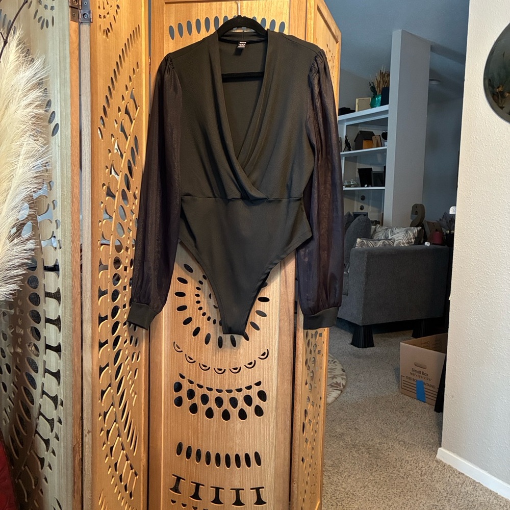 SHEIN Classic Black Ribbed bodysuit